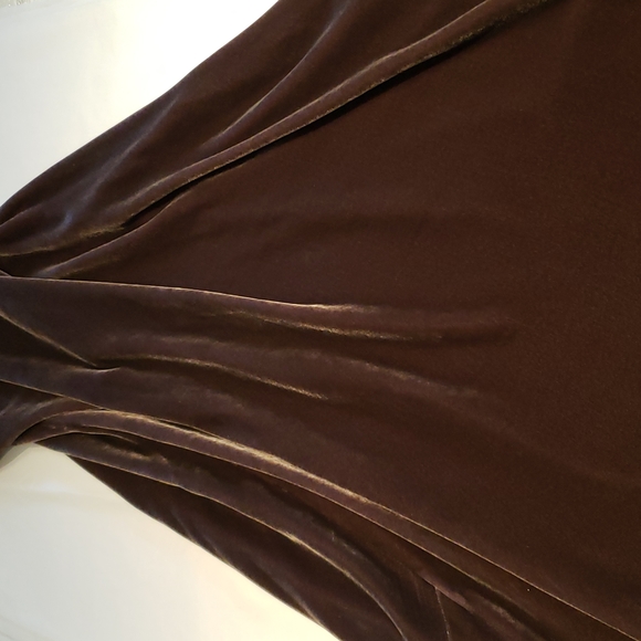 Calvin Klein NEW Silk Blend Velour Velvet Midi Dress Cowl Drape Neck Size 8 NWT - Picture 11 of 13